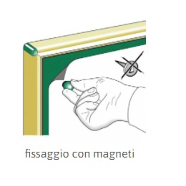 Vendita online Bacheca porta avvisi di grandi dimensioni alluminio raggrinzito grigio ferro con fondo grigio ferro